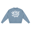 Jesus Loves You Vintage Wash Crewneck Sweatshirt