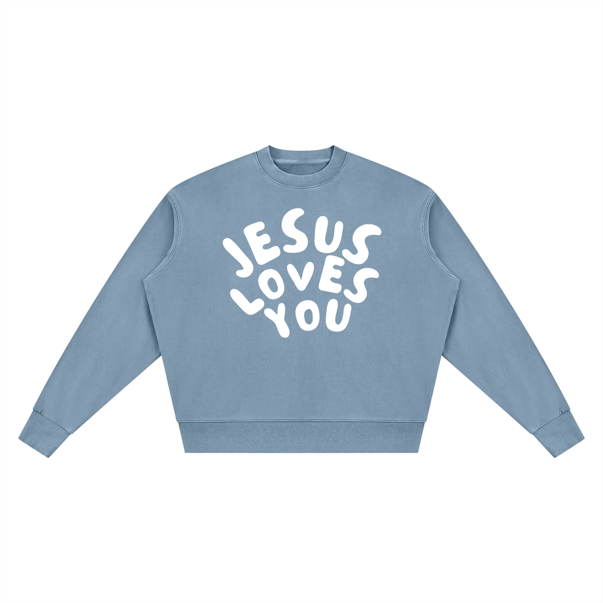 Jesus Loves You Vintage Wash Crewneck Sweatshirt